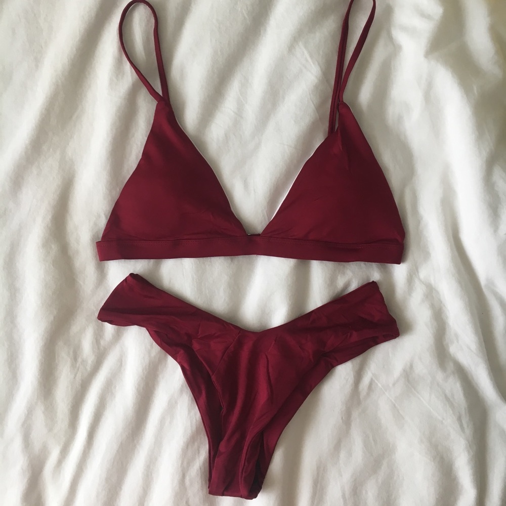 NEW WITH TAGS Zaful Burgundy/Maroon/Plum Bikini S